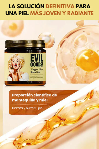 EvilGoods™ 🐄🍯 – Bálsamo Natural Hidratante para la Piel | Sebo de Res + Miel de Manuka para Piel Suave 🌿